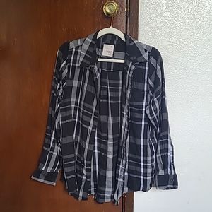 SO Black & White women's flannel
